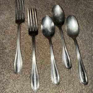 Vintage WM Roger And Sons Fork &Spoons Monogrammed "G"